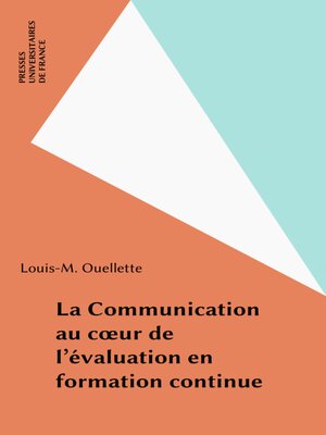 cover image of La Communication au cœur de l'évaluation en formation continue
